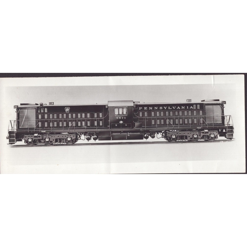 PRR Pennsylvania Railroad #5671 Diesel Locomotive Photo Custom Brass